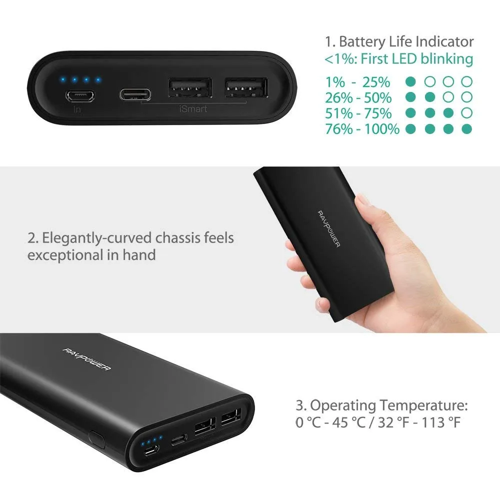 26800mAh 3-Port Power Bank