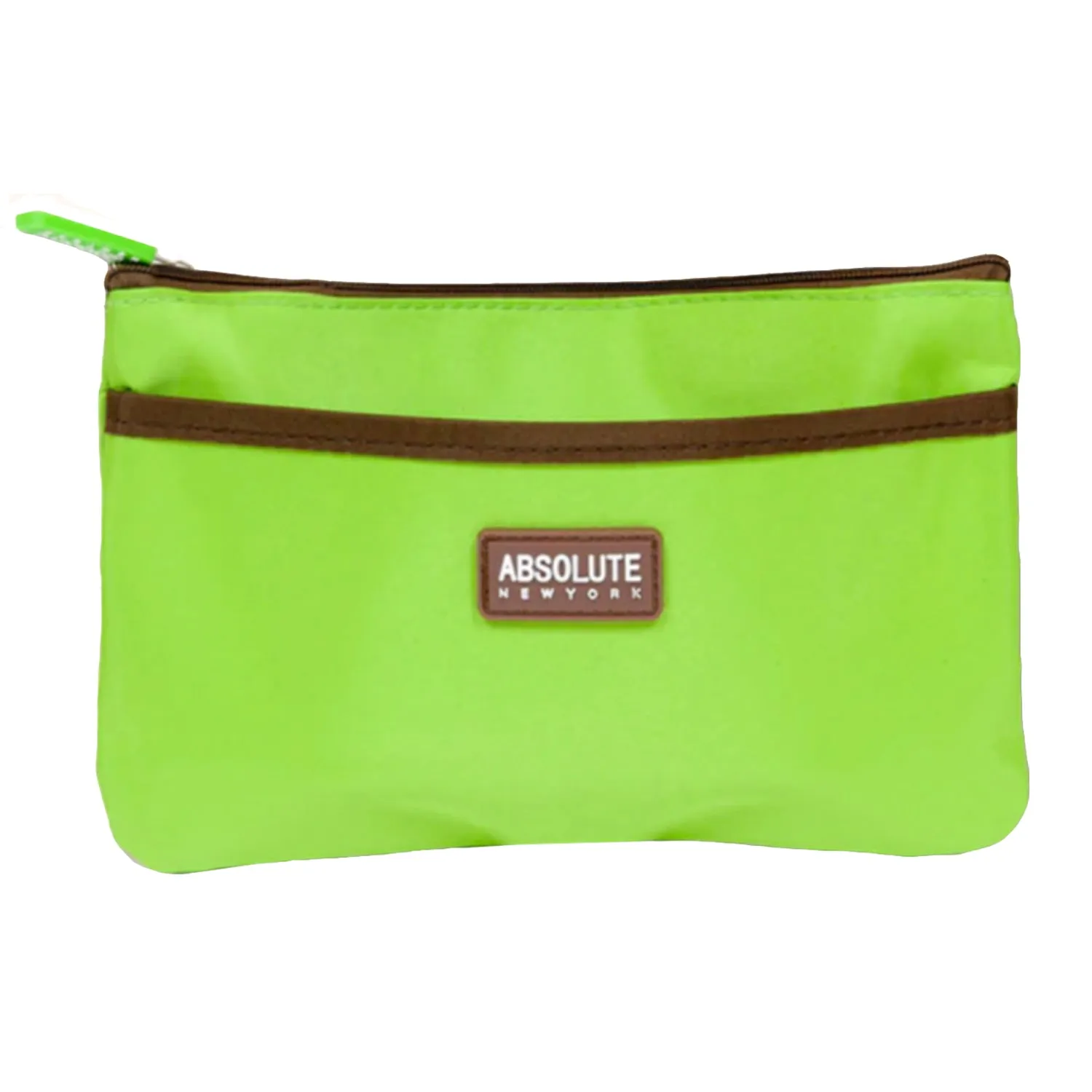 Absolute New York Green Microfiber Makeup Bag