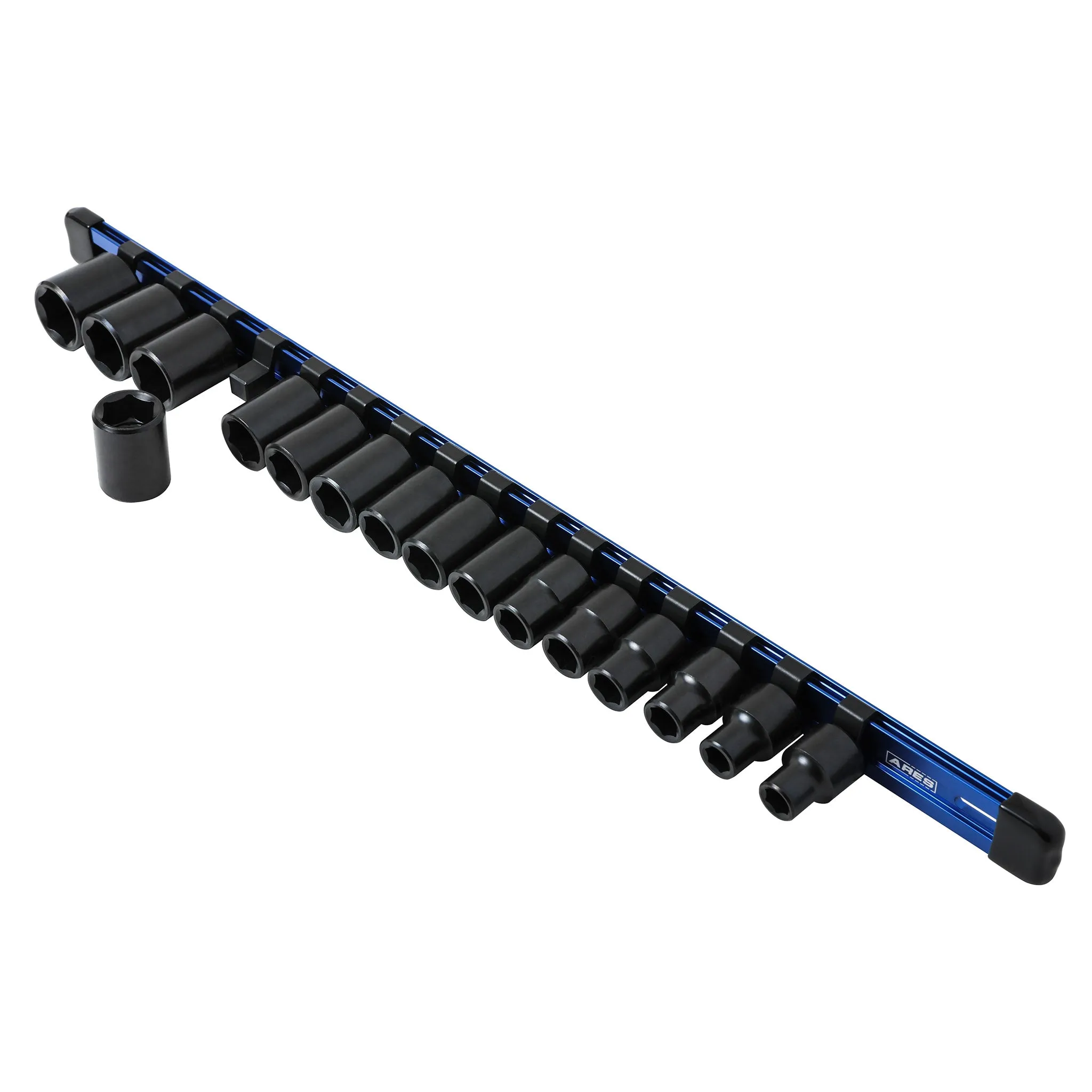 ARES 60043 - 3/8" Drive Blue Aluminum Socket Rail