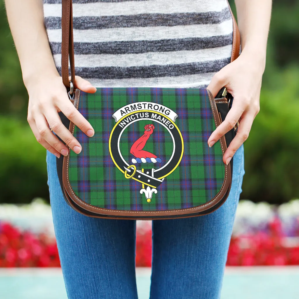 Armstrong Tartan Saddle Bag with Family Crest