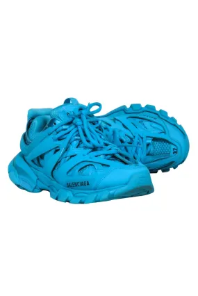 Balenciaga - Teal Blue Chunky Track Sneakers Sz 7