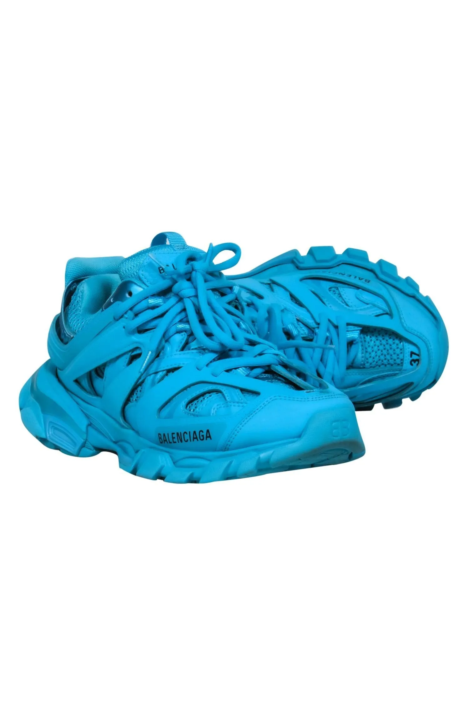 Balenciaga - Teal Blue Chunky Track Sneakers Sz 7