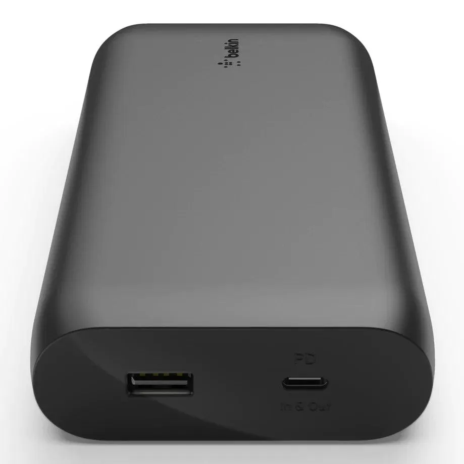 Belkin 20,000mAh Power Bank 30W PD Portable Fast Charging Solution - Black