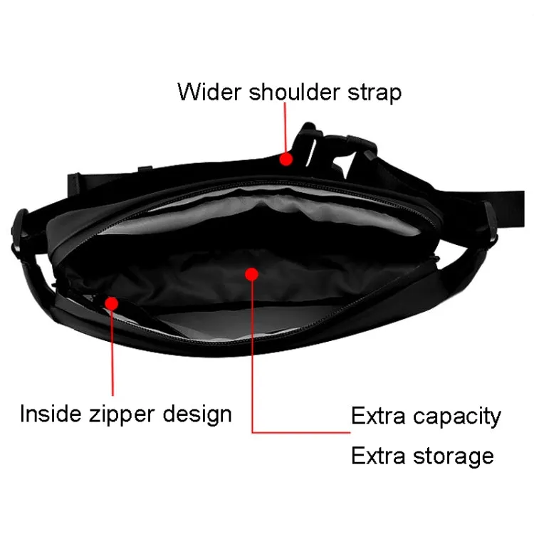 Bluetooth APP Oxford Cloth LED Pocket Outdoor Riding Color LED Waist Bag(Black)