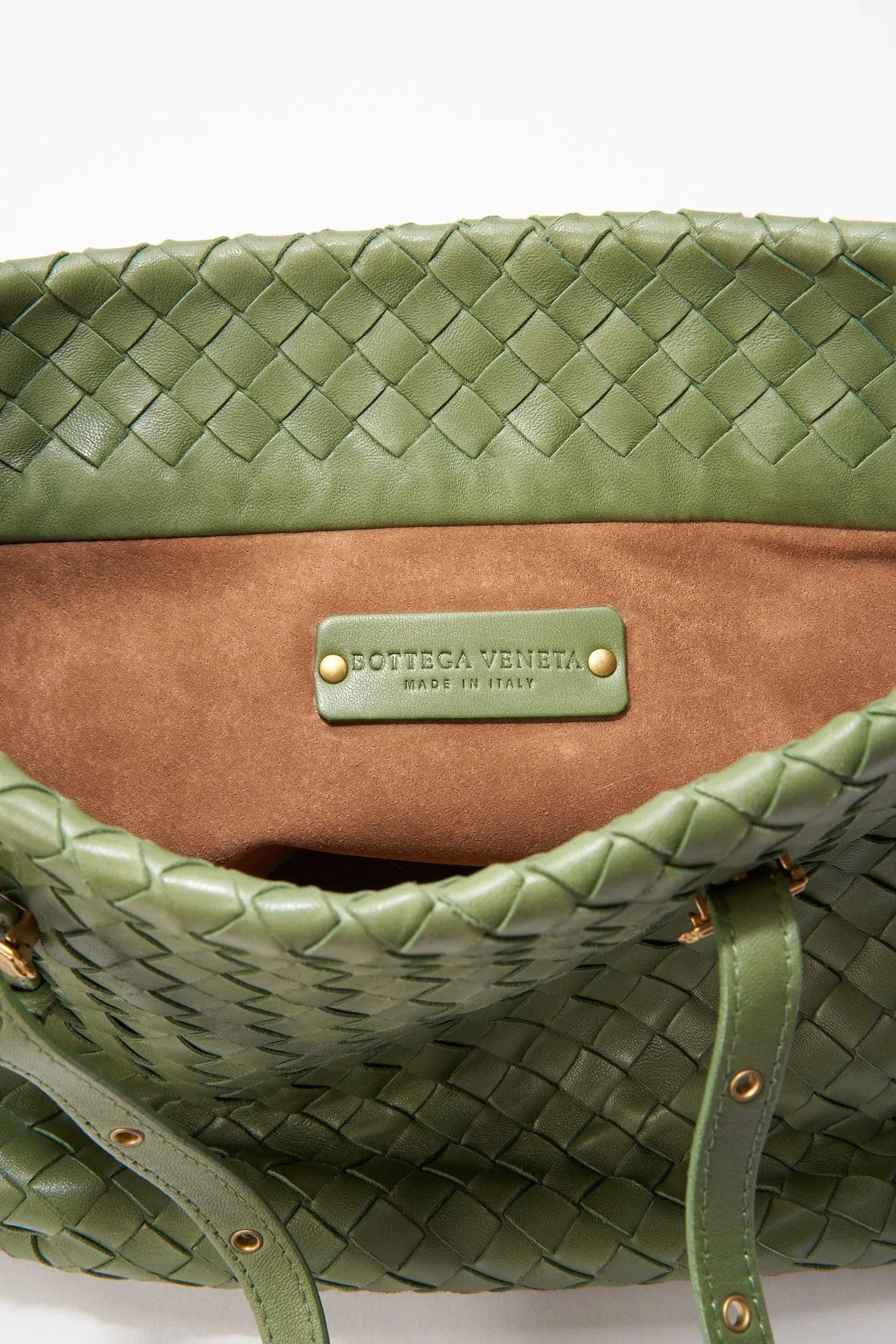 Bottega Veneta Intrecciato Leather Tote - Green