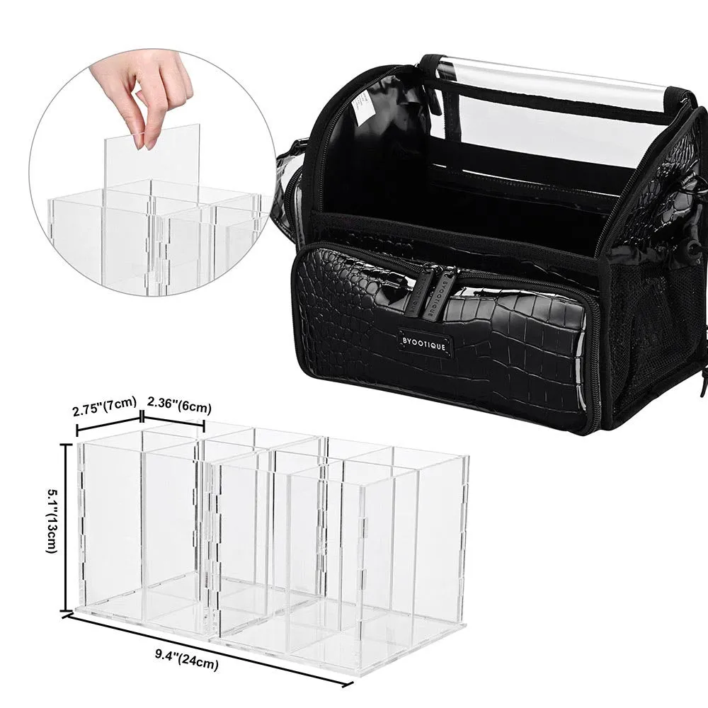 Byootique Travel Makeup Bag Stand-Up Makeup Brush Holder Bag