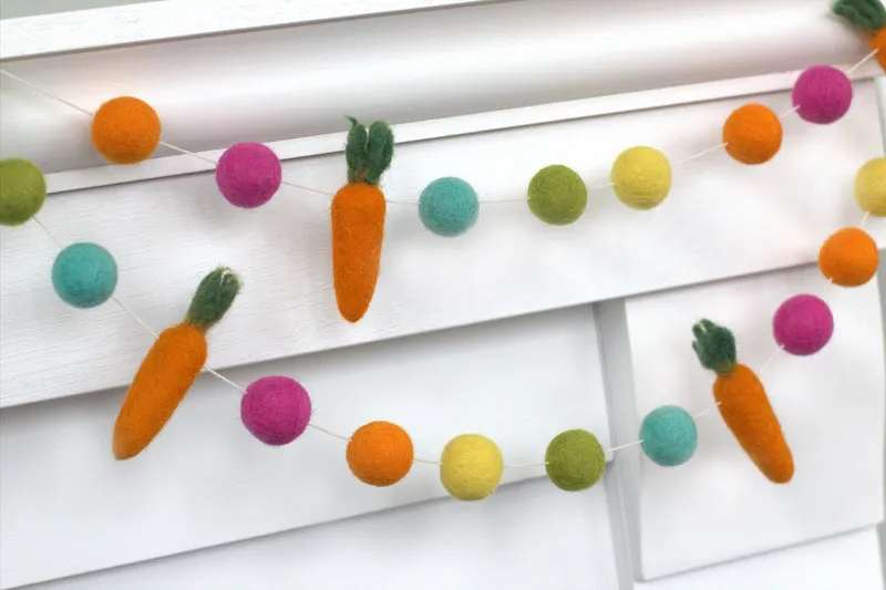 Carrot Easter Garland- Bright Colors