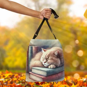 Cat Naps - Book Bag  - Adjustable Strap Tote Bag