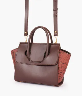 Dark brown trapeze handbag