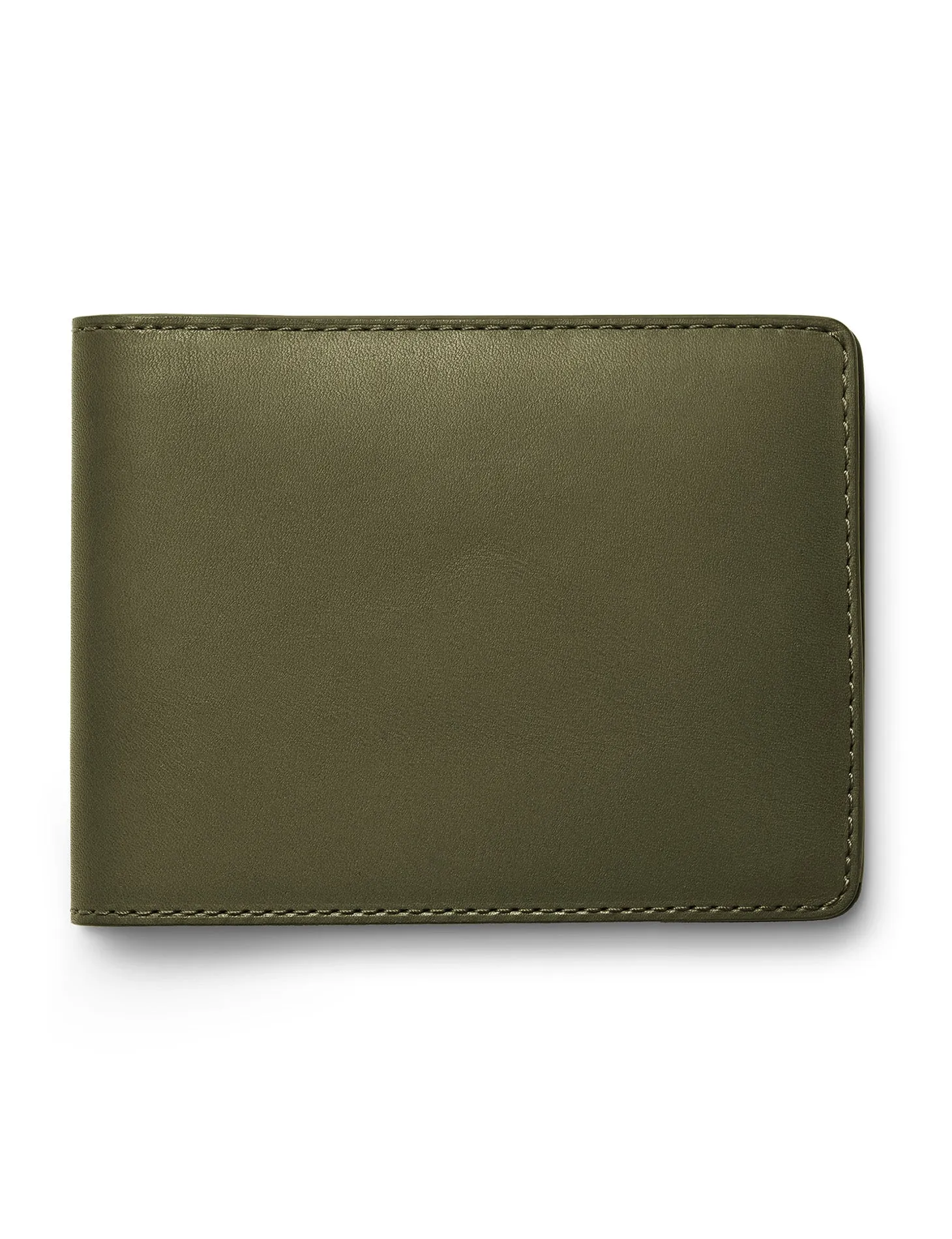 David August Luxury Genuine Vintage Calfskin Leather Bi-Fold Wallet