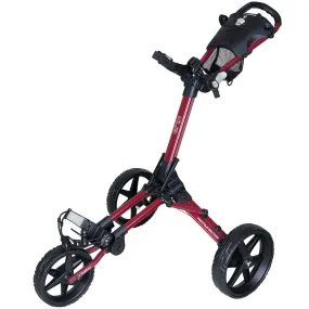 Fastfold Kliq 3-Wheel Push Trolley - Matt Burgundy/Black