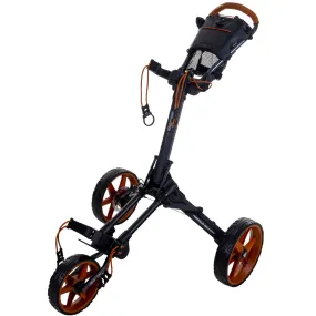 Fastfold Square 3-Wheel Push Trolley - Ltd Edition Charcoal Special/Cognac