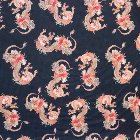 FS1117 Dragon Floral Powermesh Jersey Fabric