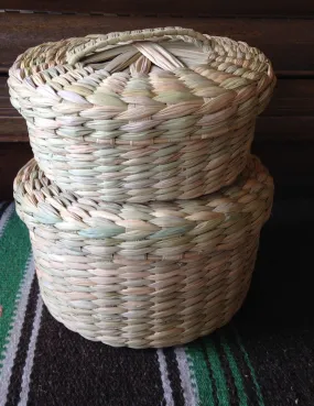 Handwoven Tortilla Basket w/lid