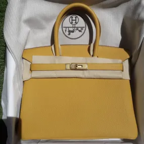 Hermès Birkin 30 Jaune Ambre Togo Gold Hardware GHW