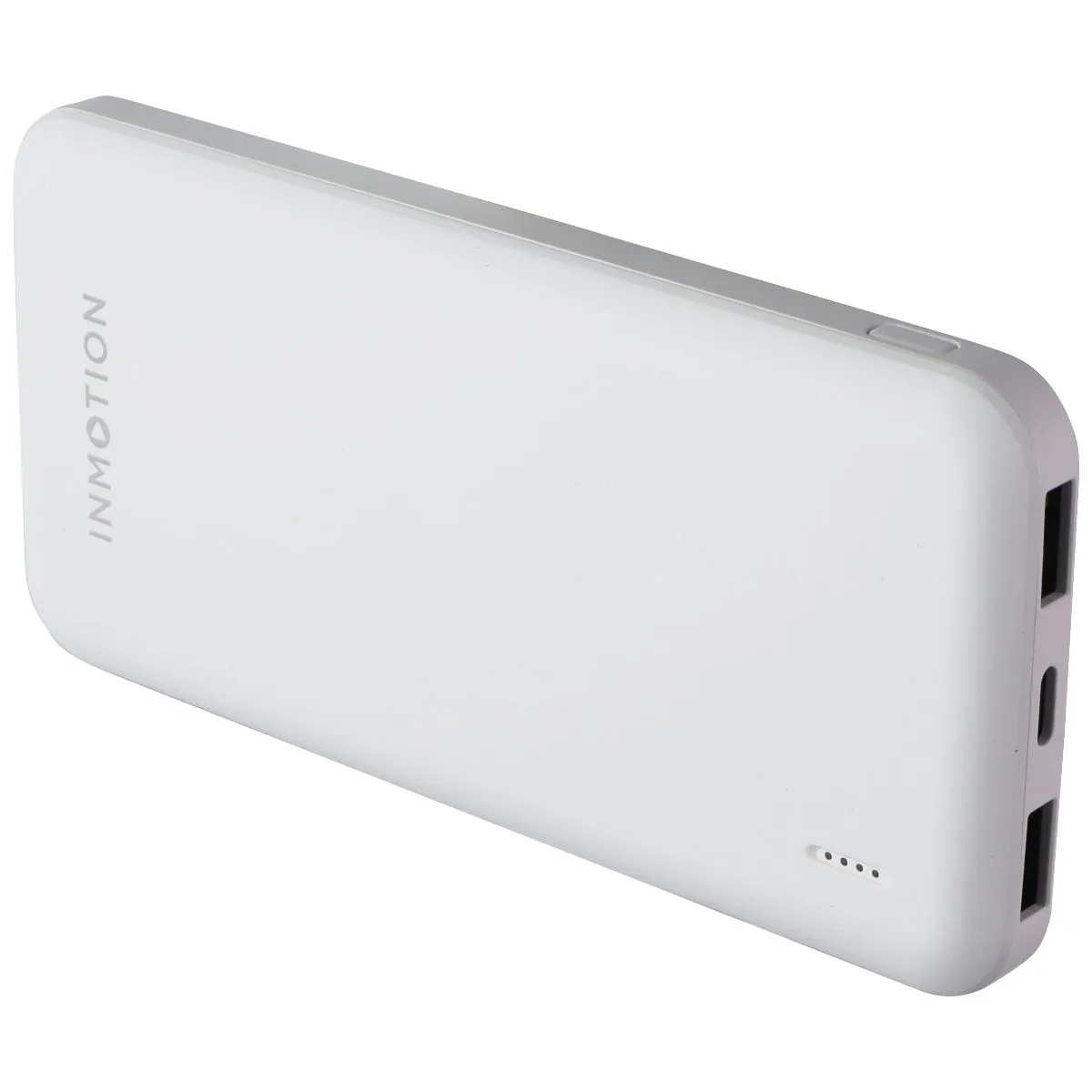 InMotion 10,000 mAh Power Bank with 2 USB-A Ports and LED Indicator - White