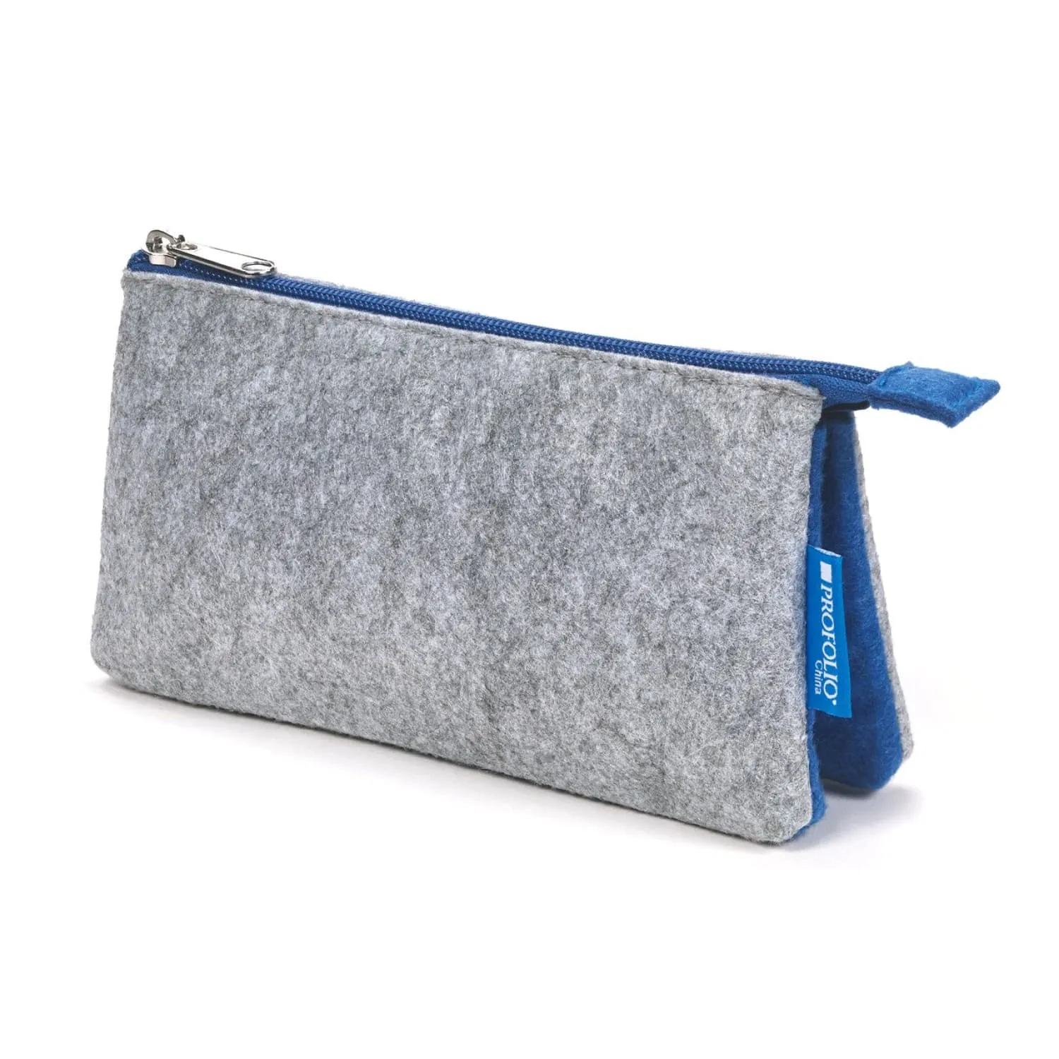 Itoya Profolio Large Midtown Pouch in Gray and Blue