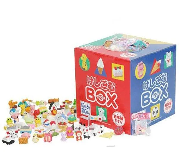 IWAKO ERBBOX001-1 Cute Safety Non-toxic Modeling Food Animal Eraser Single Entry (Random Shipment)