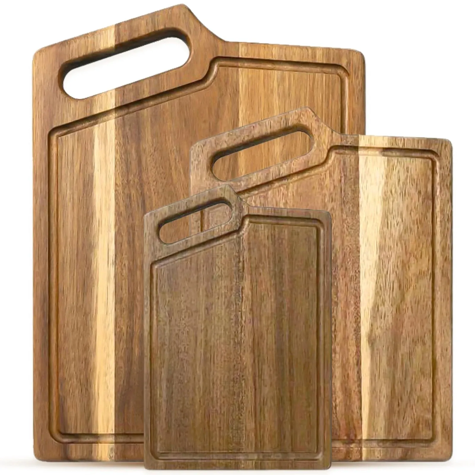 Kitchen Chopping Board with Juice Groove & Handle Hole for Meat