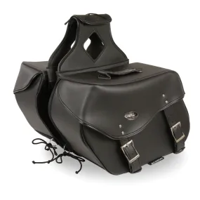 Large Zip-Off PVC  Throw Over Saddle Bag (15X12X7X22)