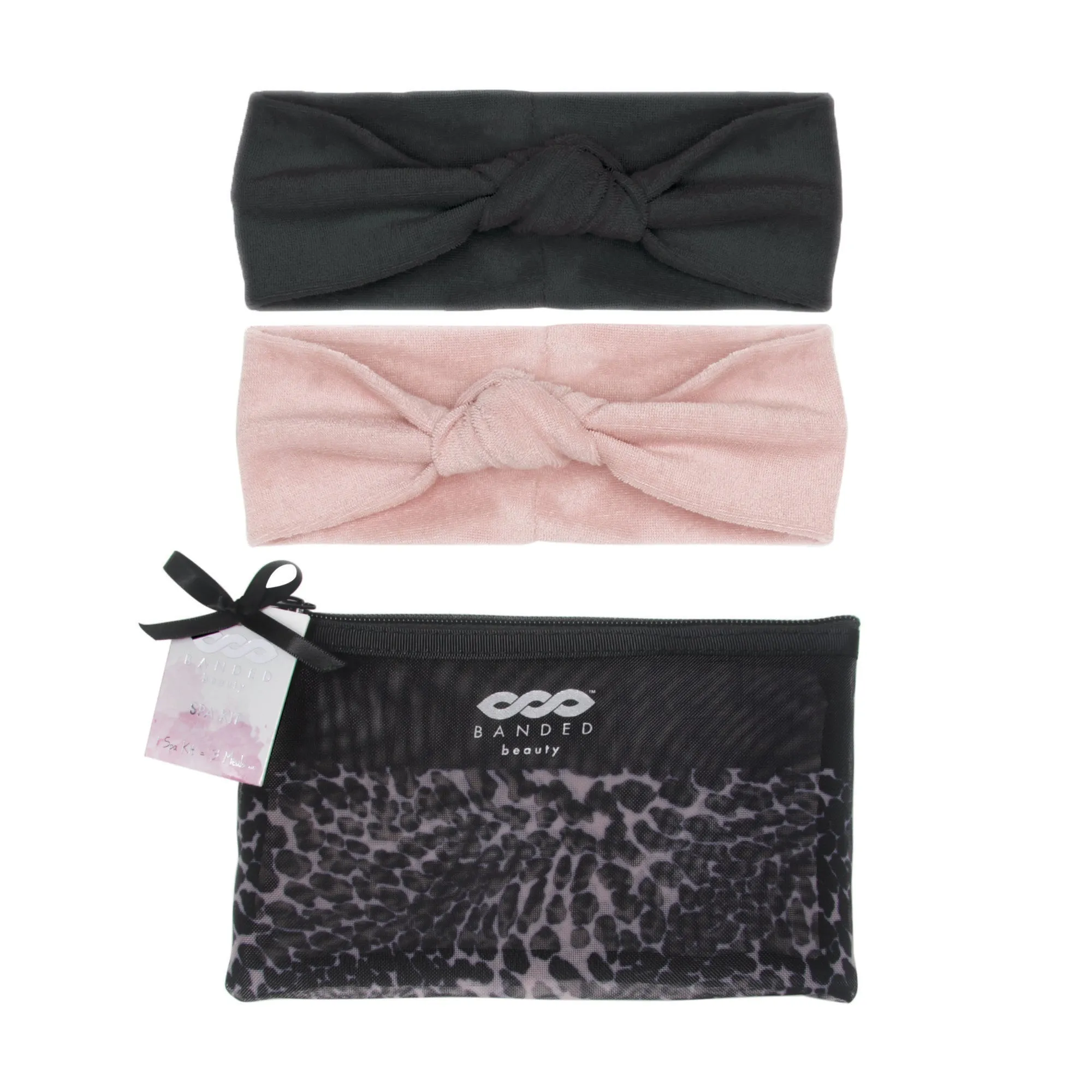 Leopard Noir - Headwrap Spa Set