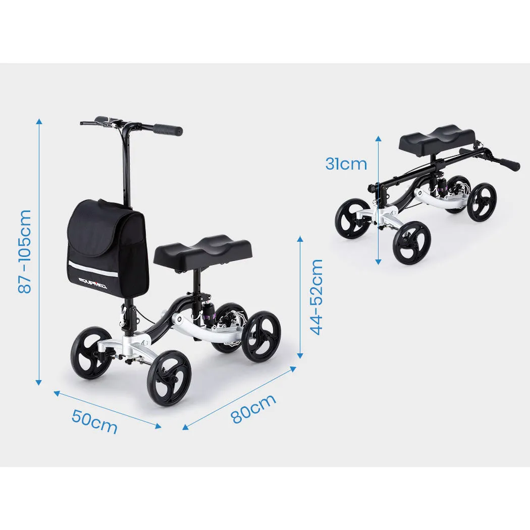 Lightweight Knee Scooter Walker with Suspension, Disc Brake - Equipmed