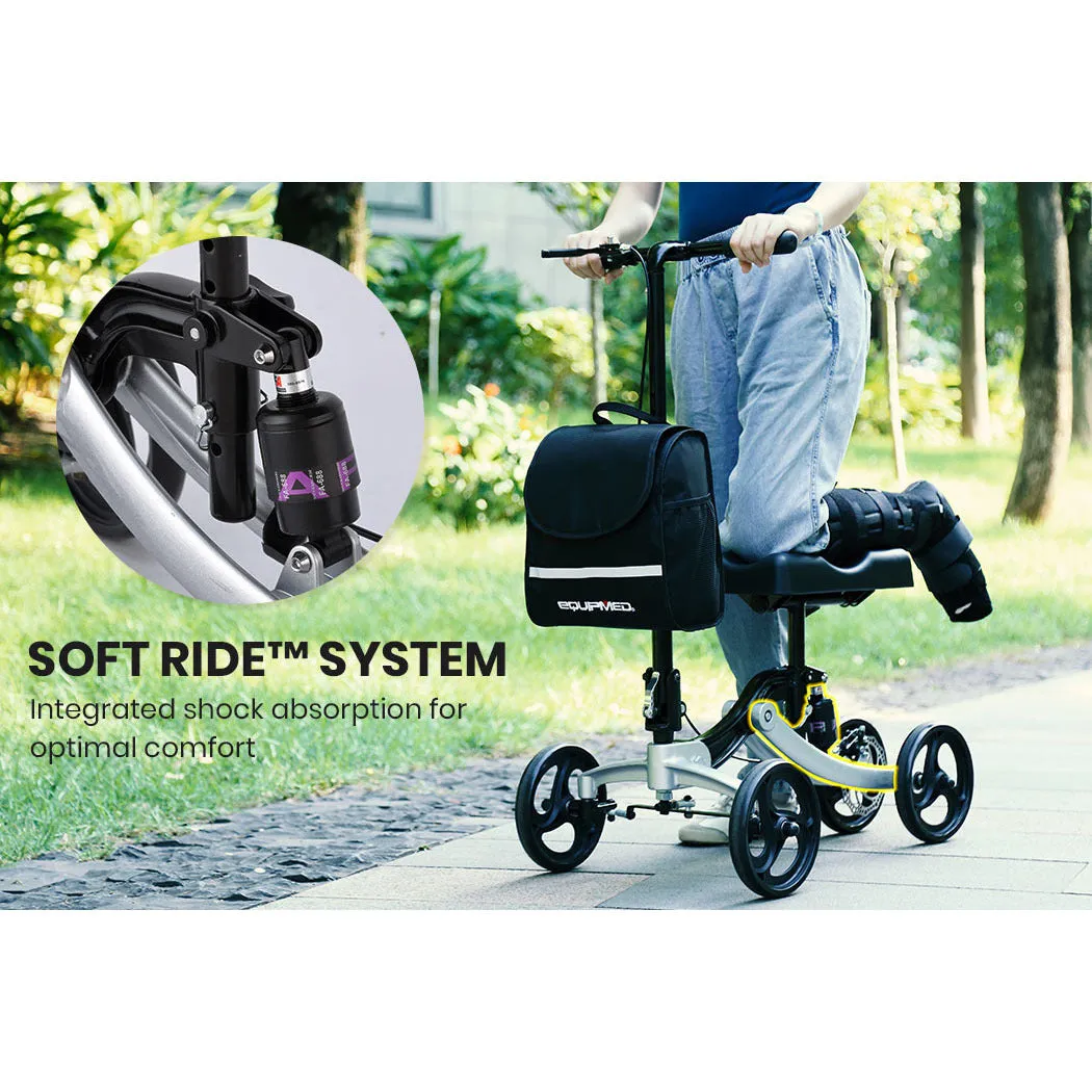 Lightweight Knee Scooter Walker with Suspension, Disc Brake - Equipmed