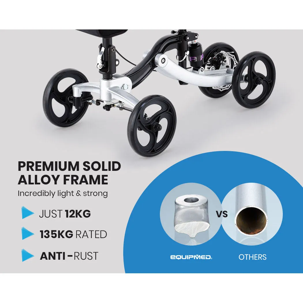 Lightweight Knee Scooter Walker with Suspension, Disc Brake - Equipmed