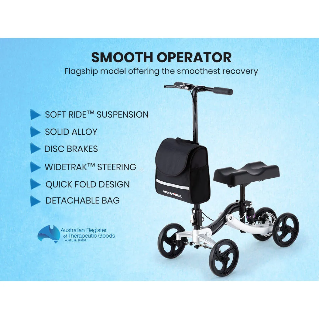 Lightweight Knee Scooter Walker with Suspension, Disc Brake - Equipmed