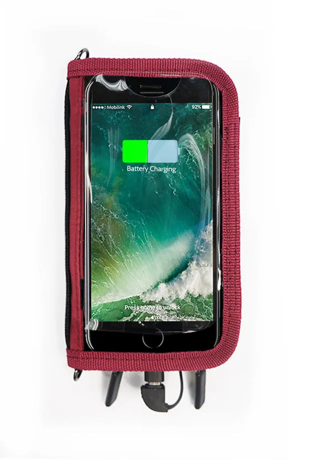 <A 000a001z8> Fungolia Smartphone Charging Pouch  (Burgundy)