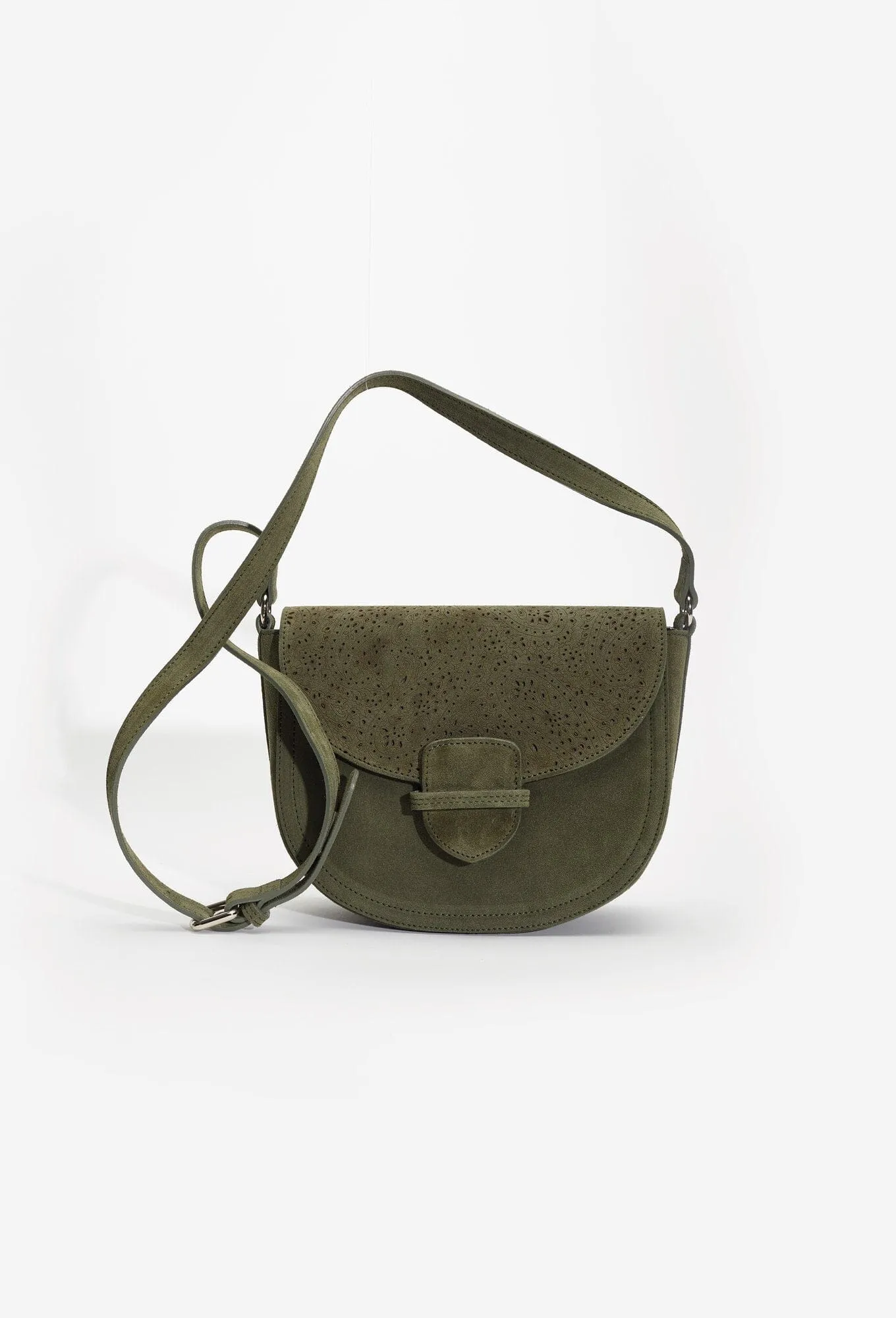 Naples Suede Saddle Bag