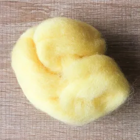 Needle felted wool felting light yellow wool Roving for felting supplies short fabric easy felt