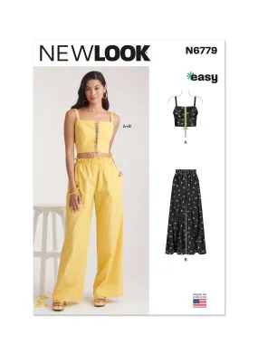 Newlook Pattern 6779 Misses' Bra Top and Pants