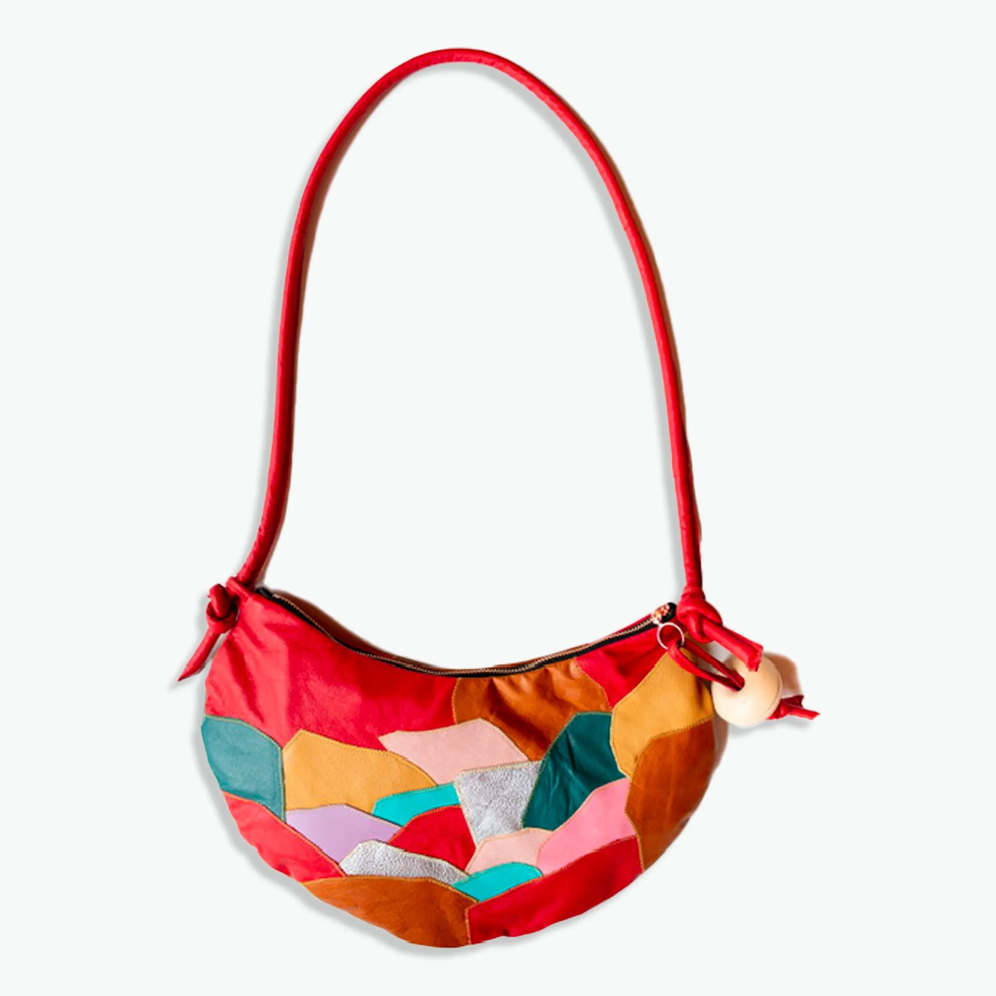 Patchwork "confetti" Saddle Bag