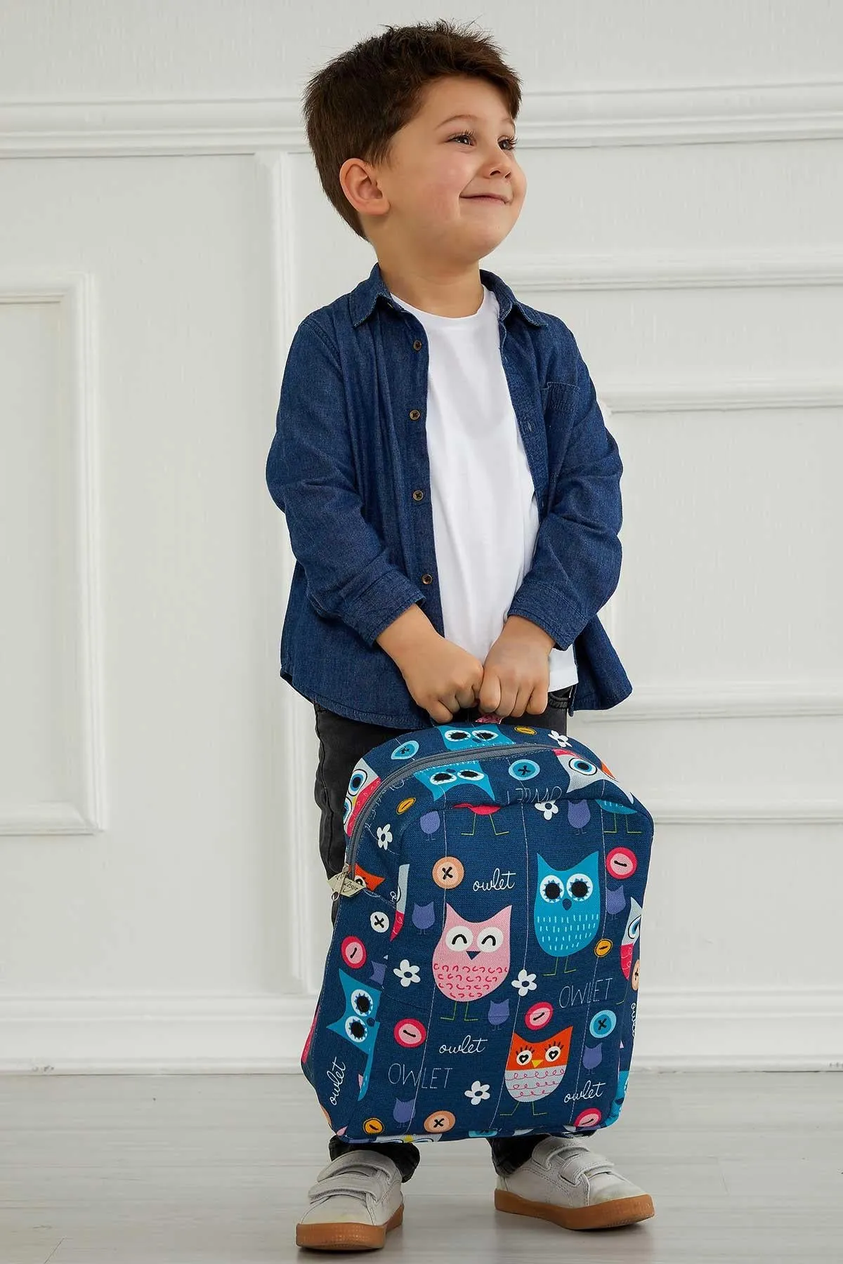 Preschool Backpack Kindergarten Little Kid Toddler School Backpacks for Boys and Girls Patterned Oversized Kid's Backpack 13'',CS-7B