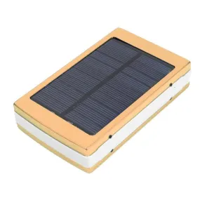 Solar Panel Battery Charger Dual USB Power Bank with LED light 25000mAh