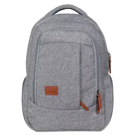 The Clownfish Slate 27 Litres Polyester Unisex 15.6 inch Travel Laptop Backpack (Grey)