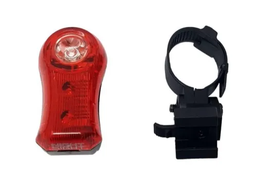 Very Bright Clip On Rear Led Light Night Sight 3-led Rear Bike Flashing Light