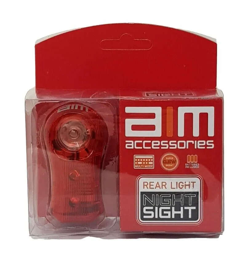 Very Bright Clip On Rear Led Light Night Sight 3-led Rear Bike Flashing Light