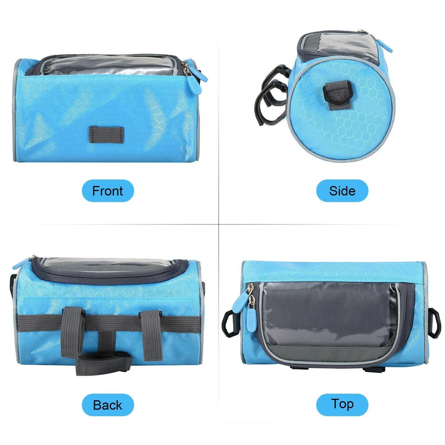 Waterproof Bike Handlebar Bag Bicycle Front Bag Touchscreen Phone Holder Bag Pack Shoulder Bag MTB Cycling Storage Bag Pannier