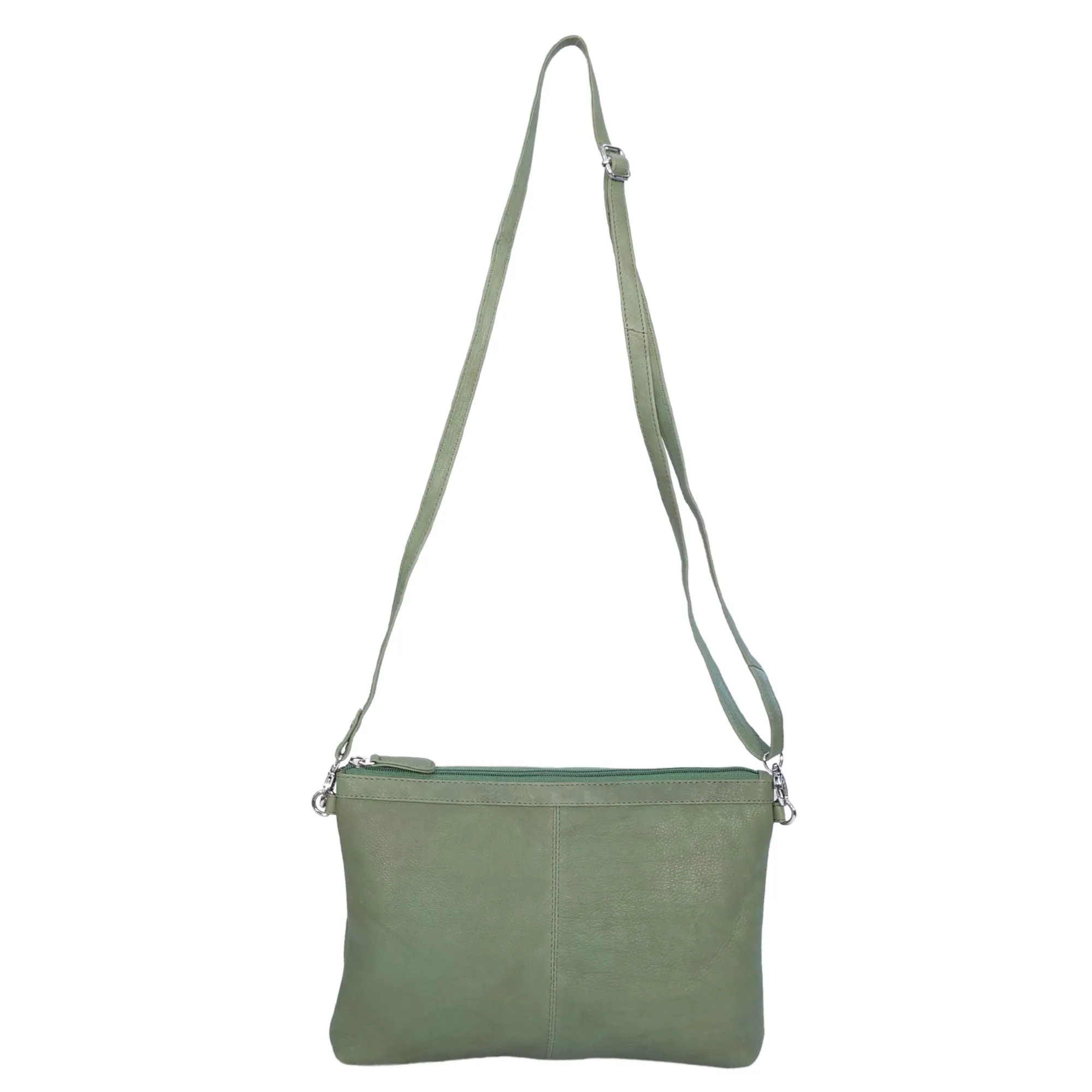 ZWL1WA ~ Large Crossbody Bag - Rustic Antique Green